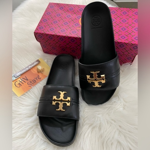 Tory Burch Everly Calf Leather Anatomic Slide Sandal - Picture 5 of 6